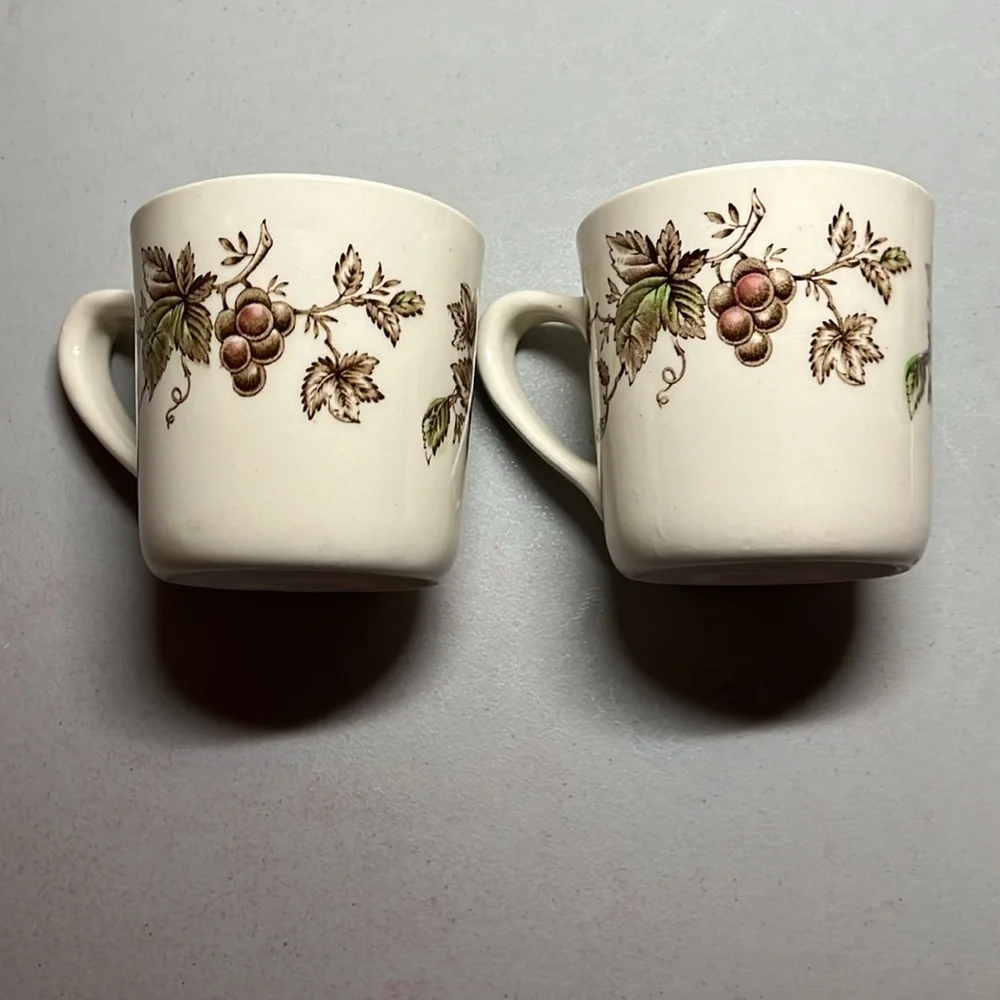 Harvest time ironstone mugs from England set of two
